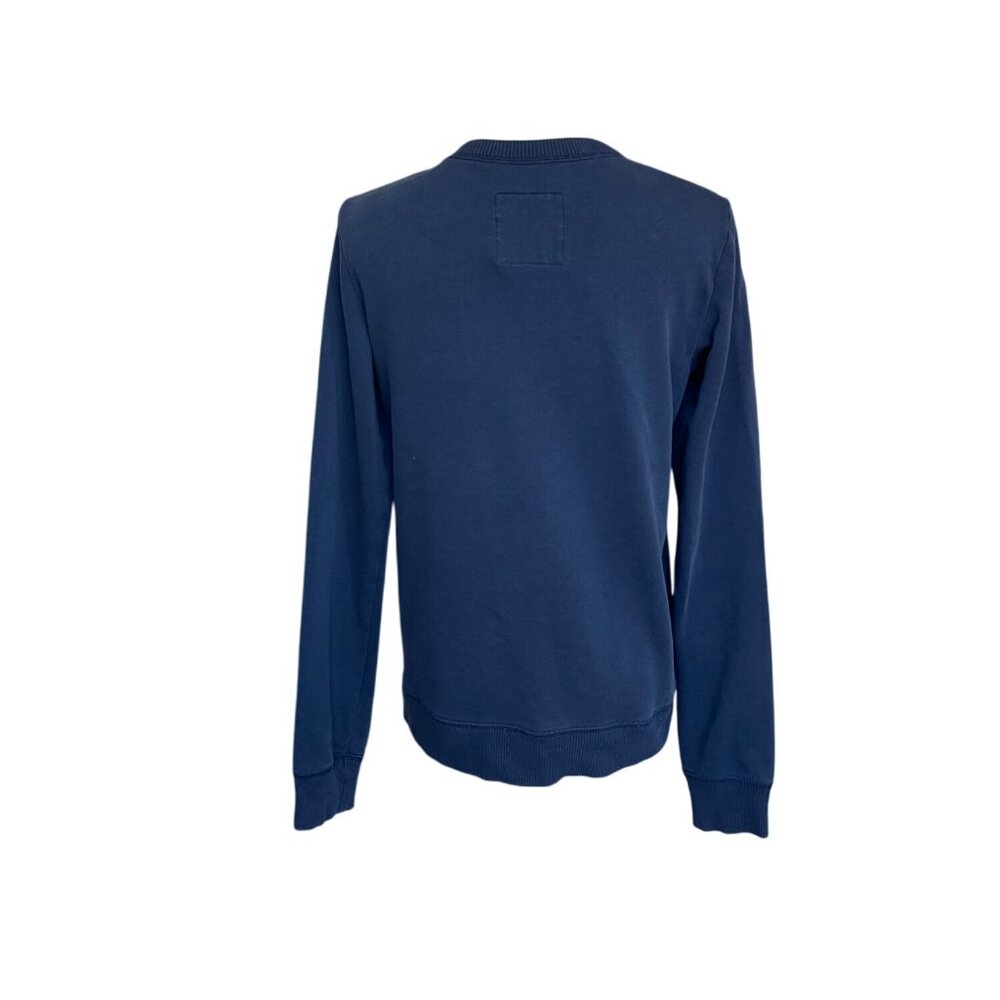 Hollister Womens Y2K Sweatshirt Size XS Logo Crewneck Graphic Spell‎ Out Navy - Picture 5 of 10